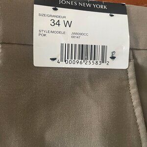 Jones New York Premium Men’s Elegant Khaki Dress Pants 34x30